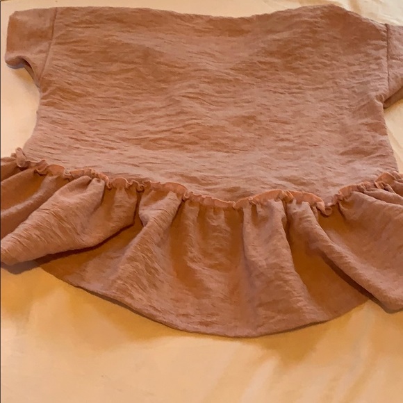 Blush Pink Blouse material shirt - Picture 3 of 4